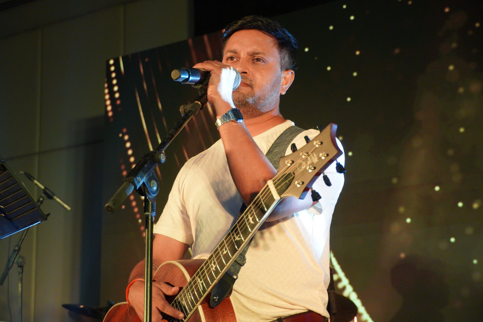 Amit Gaur performing live on stage